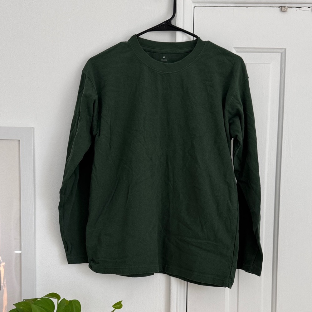 Muji Dark Green Long Sleeve Tee